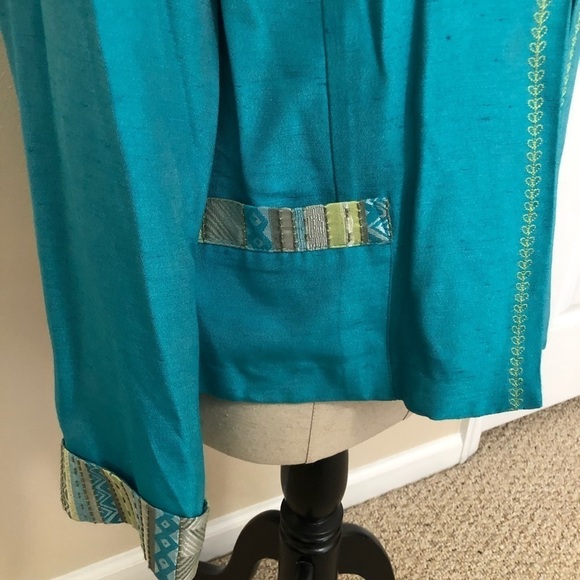 Nancy Bolen Embellished Open Front Fully Lined with Pockets - Picture 2 of 6